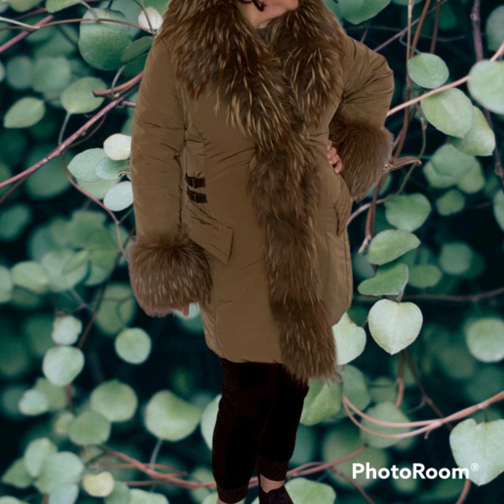 Winter Long Jacket with Real Silver Fox Fur